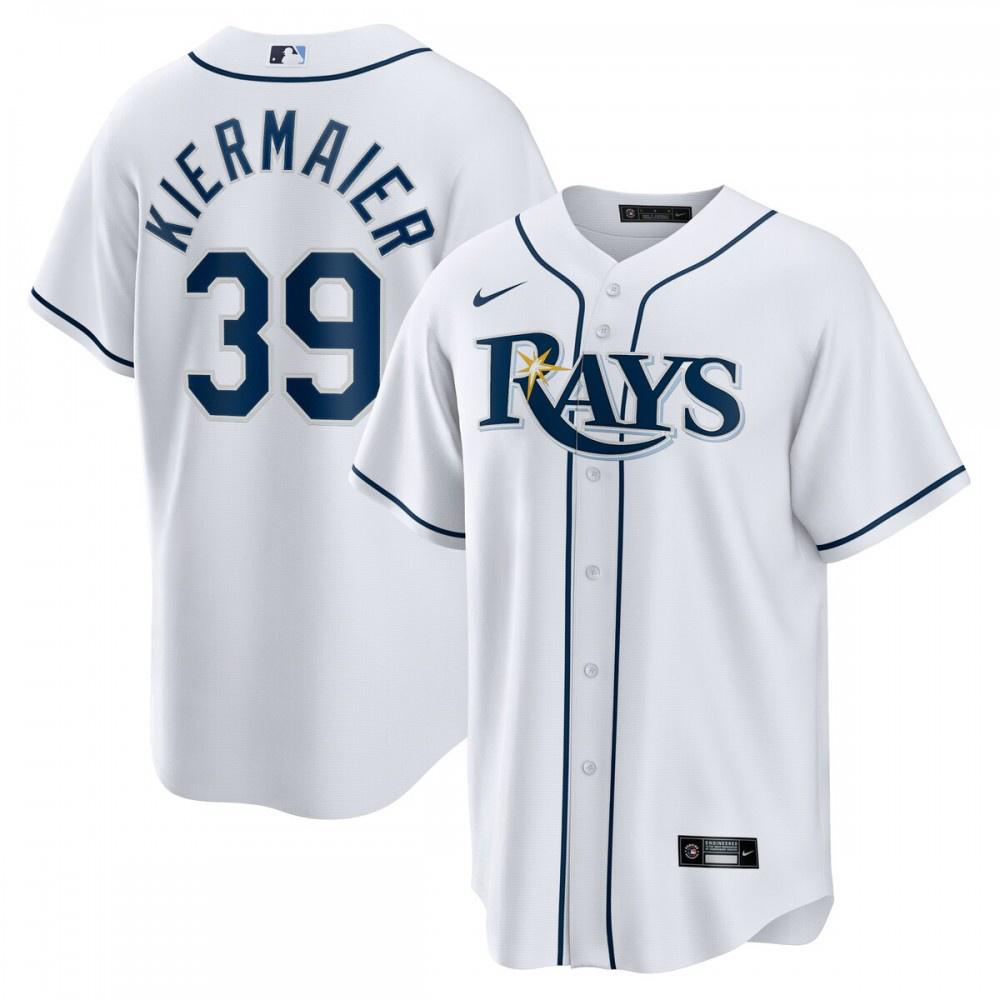 Kevin Kiermaier Tampa Bay Rays Home Replica Player Name Jersey - White-Pro Kit Vault | Brand New 26/27 Sports Jerseys